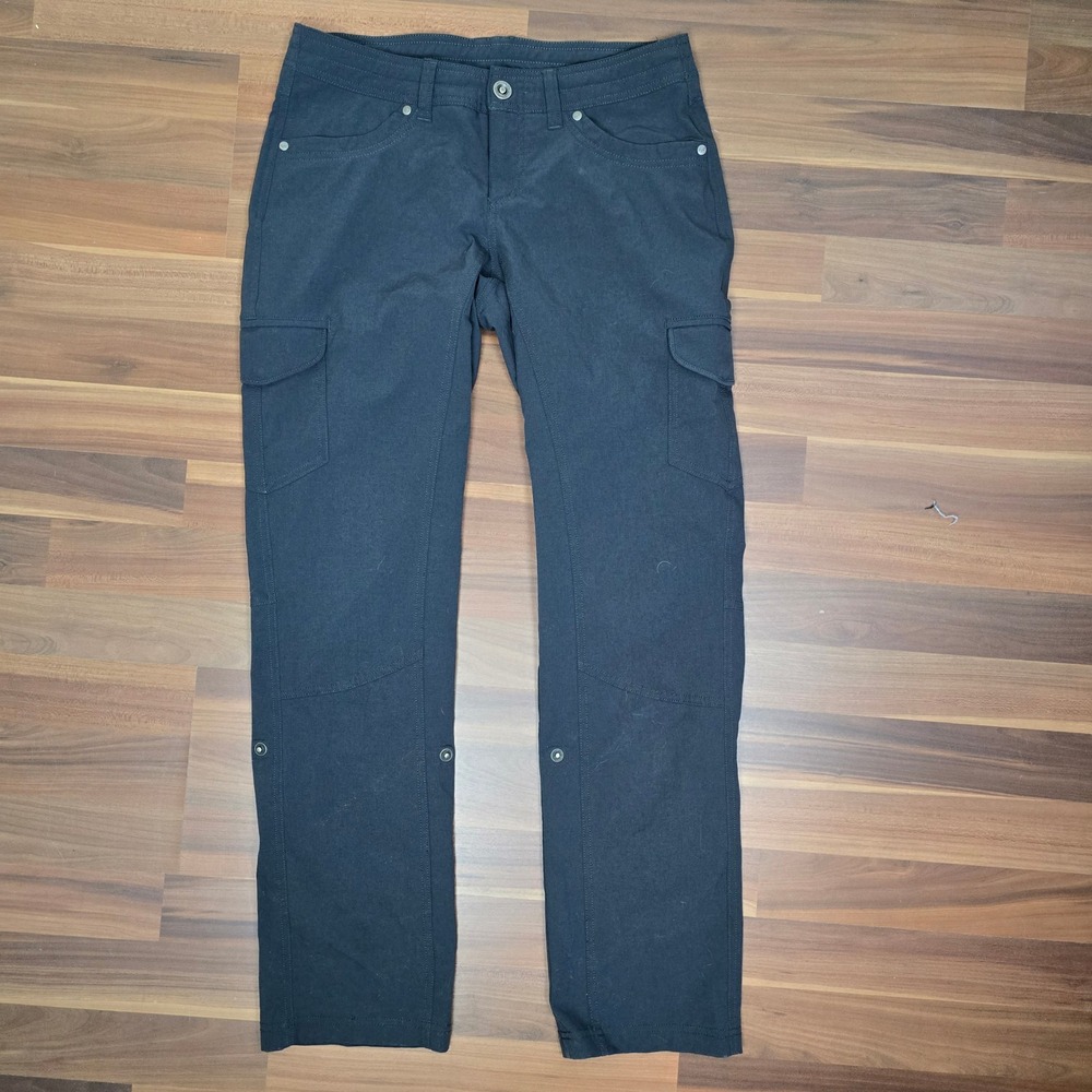 Kuhl Dark Gray Freeflex Roll-Up Lightweight Hiking Pants Women Sz 4R EUC 6326